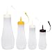 Cabilock 4 Pz Condimento Bottiglia di Spremitura Bottiglie di Plastica Ketchup Squirt Dispenser Arte Pancake per Salsa BBQ Condimento Vernice 250 Ml 360 Ml 480 Ml 720 Ml Colore Casuale