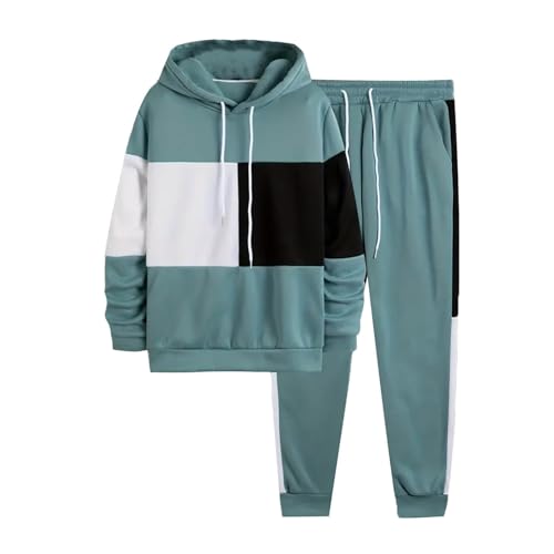Niños Sudadera con Capucha Pantalones Casuales Traje Otoño E Invierno Color Camisa Deporte Pantalones Casual Traje, azul claro, 9-10 años