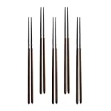 Ciieeo Palillos De Acero Inoxidable Sin Deslizamiento Reutilizables 9.84 Pulgadas Palillos De Metal Para Cena Asiática Sushi Camping Juego De 5 Pares