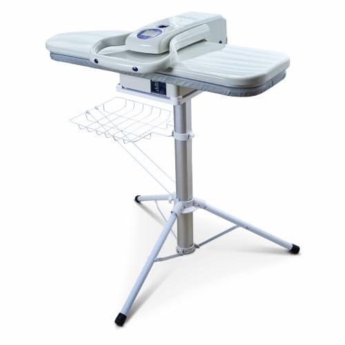 Speedypress - Prensa de planchado a vapor ultra XL con soporte - Prensa de vapor más grande y avanzada (90 cm x 31 cm; 2.200 W) para planchado súper rápido. Incluye funda de repuesto