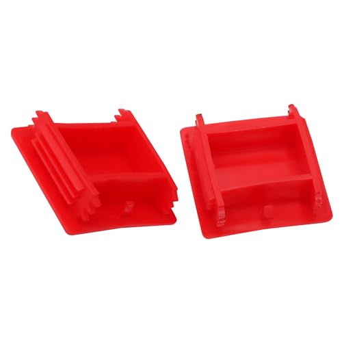 Image of 12 Pieces 1-5 /8 inch Plastic Strut Channel End Caps, Red PVC Metal Channels Protective Covers, Square Plug End Cap to Protect Unistruts, Profiles