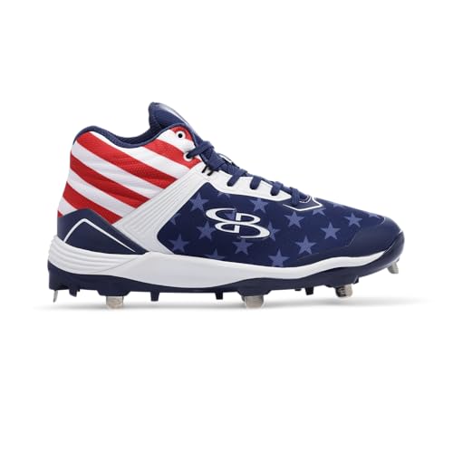 Boombah Viper Men's Metal Cleat Mid - USA One Nation - Multiple Sizes3