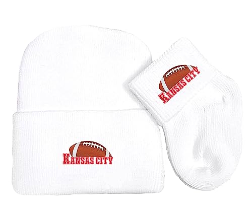 Future Tailgater Newborn Baby Knit Cap and Socks Set for Kansas City Fans