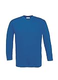 T-Shirt Uomo Maniche Lunghe Exact 150 LSL B&C Collection-S-Blu Royal