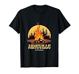vacanze in campeggio all'aperto asheville north carolina maglietta