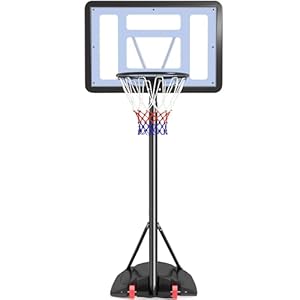 Yaheetech Portable Basketball Hoop Outdoor Indoor Basketball Hoop Basketball Court Basketball Goals Outdoor Basketball Hoops for Pool, with 32” Basketball Backboard