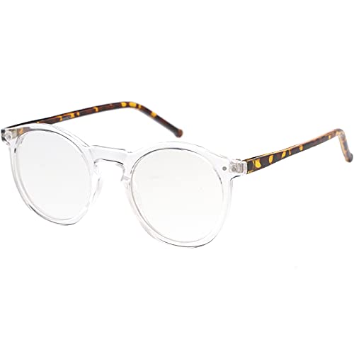 Image of zeroUV - Vintage Retro Horn Rimmed Round Circle Sunglasses with P3 Keyhole Bridge