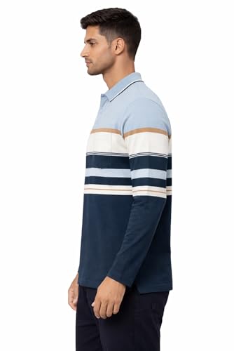 Image of SANE ORIGINALS Full Sleeves Textured Polo Tshirt for Men with Pocket || Long Sleeves Collar and Pocket T-Shirt for Men