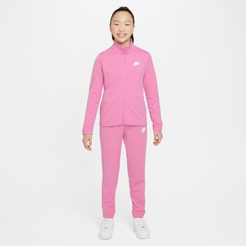 Nike Sportswear Big Kids' Tracksuit (FD3067-646, Magic Flamingo/Magic Flamingo/White)2
