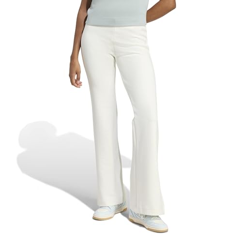 adidas Women's All SZN Soft Lux Flared Pants, Off White, Small