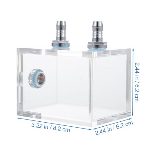 Tanque de refrigeración líquida para PC transparente con cabezales de apriete rápido y diseño resistente a fugas de acrílico para sistemas de enfriamiento de CPU profesional para bricolaje miniatura 2