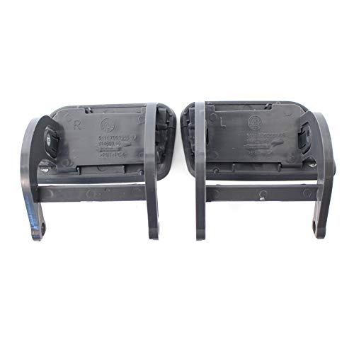 Cnfang4 Motorbike Pair Front Bumper Headlight Washer Nozzle Jet Covers Caps Accessaries for BMW 5 Series E60 2004-2010, Black Powersport