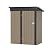 Greesum Metal Outdoor Storage Shed 5FT x 3FT, Steel Utility Tool Shed Storage House with Door & Lock, for Backyard Garden Patio Lawn (5' x 3'), Brown