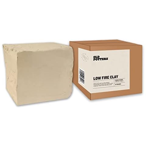 Old Potters Low Fire Pottery Clay White, 10 lbs (Cones 04-3) Made in USA Modeling Clay for Wheel Throwing and Hand Building, Pottery Clay for Sculpting, Beginners, and Advanced Cover