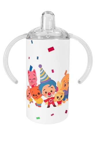 PLIM PLIM sippy cup with Cartoon Design Colorful Confeti (Plim Plim Confeti)
