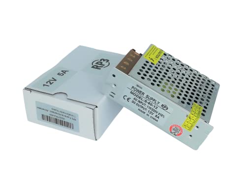 RP3 12V 5A 60W Transformador o Fuente alimentación de Voltage de AC 110V / 220V a 12V para Tira de...