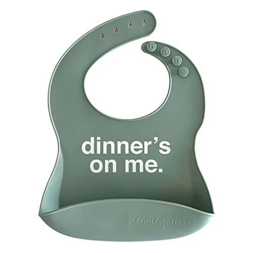 Image of Denver James Silicone Feeding Bibs | Dishwasher Safe. Waterproof. Adjustable.