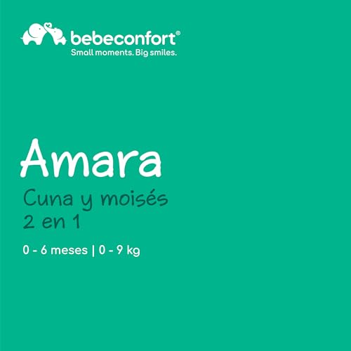 Bebeconfort Amara, Cuna Bebé, 0-6 Meses, 0-9 kg, Cuna Colecho Bebé, Cuna de Colecho y Moisés 2 en 1, Cuna Plegable en 3 Segundos, Fácil de Mover, Práctica Bolsa de Viaje, Tinted Graphite - imagen 2