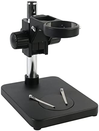Adjustable 76mm Microscope Stand for Trinocular Microscopes - Durable Big Black Holder for Enhanced Stability and Observation