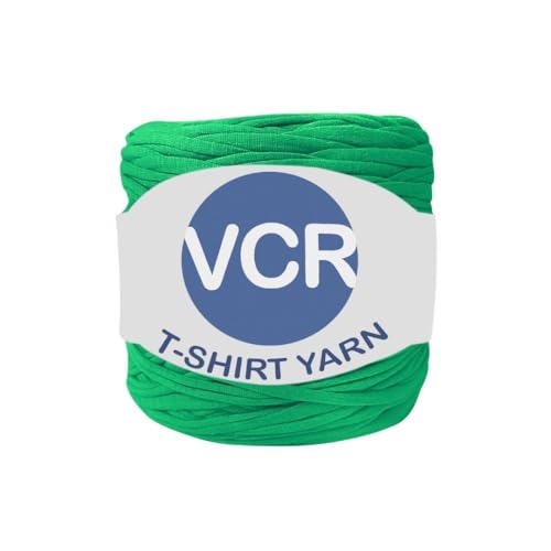 Image of VCR Green Big T-Shirt Yarn, 100 Meters Length, Recycled & Fashionable Craft Yarn, Pack of 1, Suitable for Crochet, Knitting & DIY Bags, Baskets, Cushions & Home Decor Projects