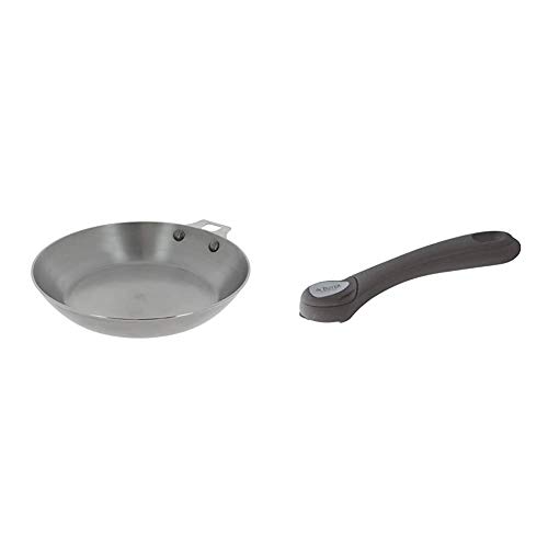 DE BUYER -5630.28 -poele mineral b element amovible ø 28cm & 8359.00 Queue Amovible Bakélite 'Toucher Velours' Noire