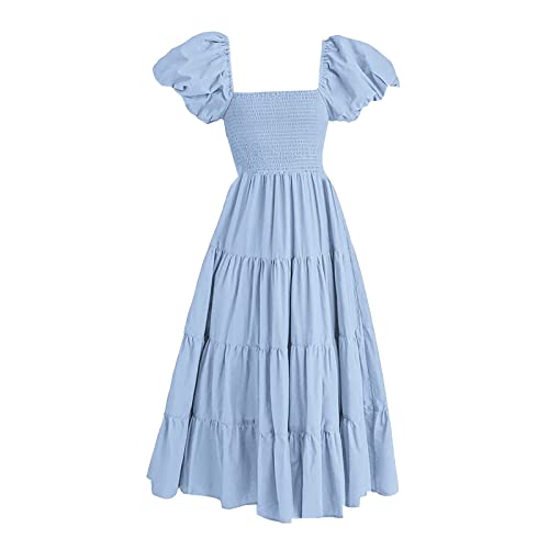 Robe bouffante à manches courtes pour vos terrasses et soirées d'été