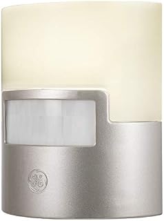 GE Silver LED Night Light, 1 Piece, Motion Sensor, 40 Lumens, Plug-in, Soft