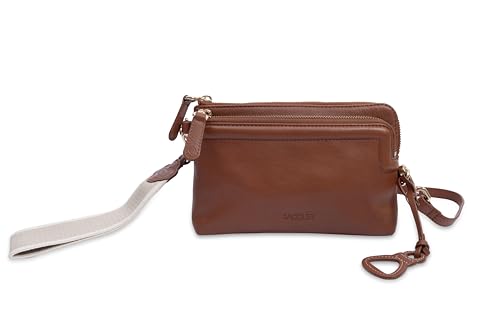 SADDLER Pochette et sac à bandoulière en cuir léger contre l'encombrement
