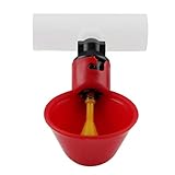 * 【EXQUISITA MANO DE OBRA】 Todas las partes de estos vasos para beber agua de aves de corral están firmemente conectadas, sin fugas, interruptor de resorte de válvula de bola de precisión, con tornillos de junta para ahorrar agua. No solo es seguro de usar sino también económico. Es la mejor opción para alimentar a las mascotas.