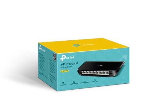 Switch Ethernet 8 Ports Gigabit TP-Link Hub Réseau RJ45 Ordinateur Bureau