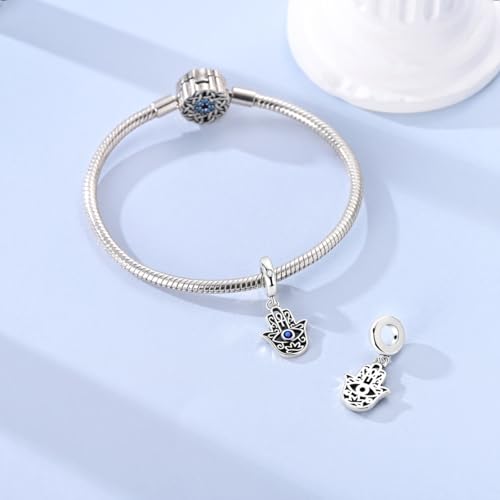 Image of 925 Sterling Silver Charms,Hypoallergenic Beads,Compatible with Pandora Bracelets and Necklaces,Women Holiday Gift Pendants