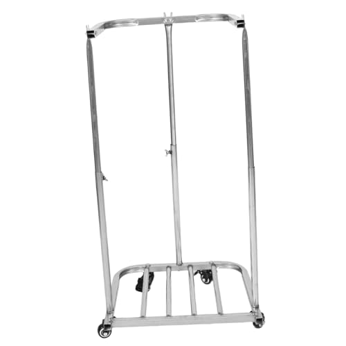 Support de poubelle robuste et rétractable pour l'entretien de pelouse