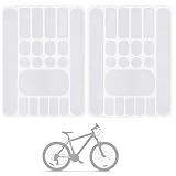 NIHOOOOH 自転車 フレーム 保護シール こすれ防止 傷防止 チェーンステープロテクター ロードバイク ステッカー バイク プロテクター 保護フィルム 40枚セット 自転車 チェーンガード 自転車用 フレーム プロテクター