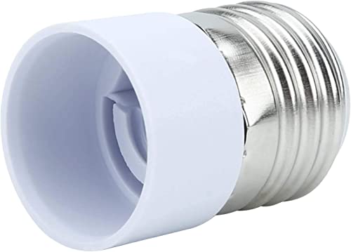CABLEPELADO Adaptateur E14 vers E27 | Adaptateur convertisseur à monture E27 vers douille E14 | Convient pour lampes à économie et halogènes LED | Plastique | 1 pièce Cover