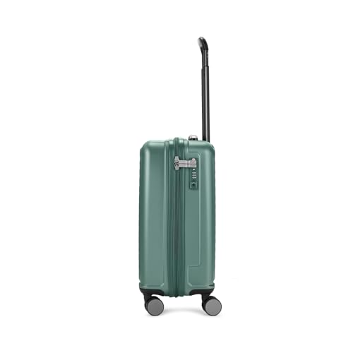 Image of Skybags Plastic Spinner Trunk Cabin Trolley Bag, 55cm | Small Hardsided Luggage with Smooth 8-Wheel & TSA Lock | Suitcase for Travel | 5-Year International Warranty (Green)