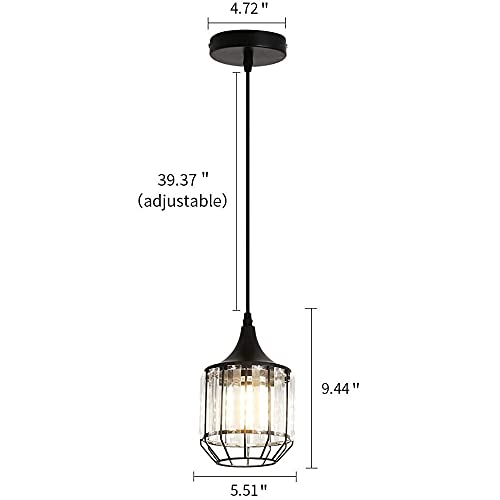 Techo de iluminación colgante cristal moderno lámpara E27 interior 5