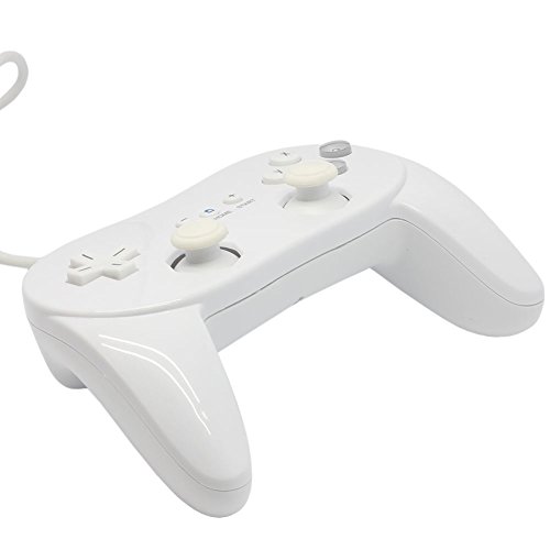 Beastron Classic Controller Pro Console Gampad/Joypad Wire Controller Compatible with Nintendo Wii Wiiu, White (1 Pack)