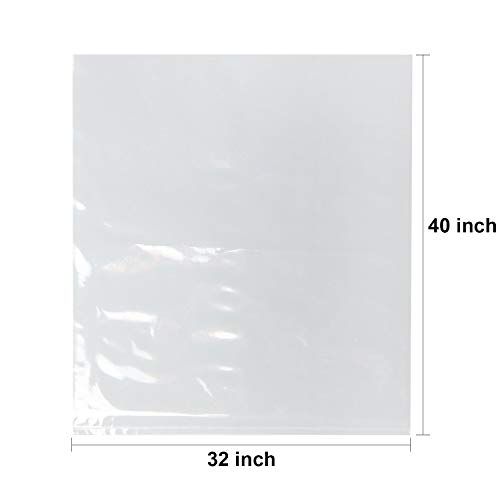 Lazyme 32X40 Inch, Basket Cellophane Shrink Bags,  Shrink Wrap Bags Large, Clear,10 Pack #TOP1