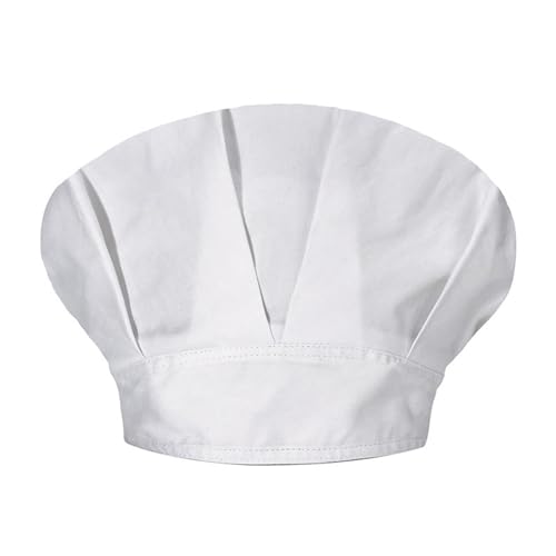 Vhersily 2025 Sombrero Cocinero, Sombrero de Cocinero Unisex, Sombrero Cocinero Hombre Sombrero Chef Mujer, Lavable a Lavadora, Sombrero Chef Ajustable Blanco, Sombrero de Cocinar para Cocinar,