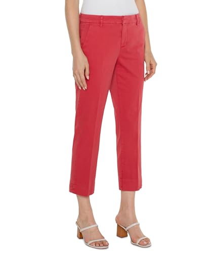 Liverpool Women's Kelsey Crop Mid-Rise Trouser with Slit Soft Touch Twill 26"4