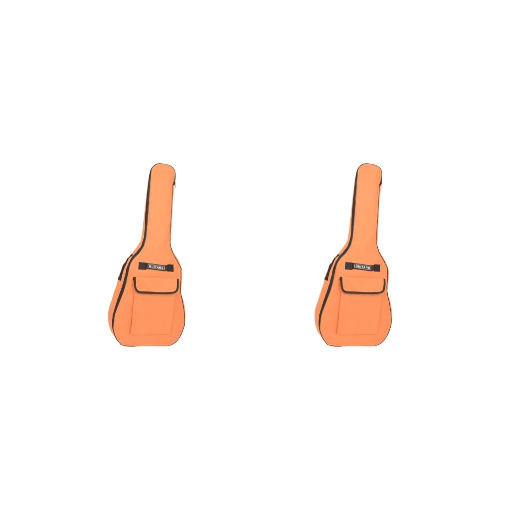Torba na gitarę Oxford, tkanina elektryczna, osłona przeciwpyłowa na struny, notebooka, kapodon, beżowy, 106 x 42 x 13 cm, Zestaw 2 (pomarańczowy, 106 x 42 x 13 cm), 106x42x13cm, jako opis