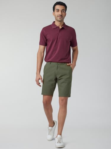 Image of XYXX Men's Element Chino Shorts | Solid Straight Fit | 100% Cotton with Dual Pockets & Plus Sizes