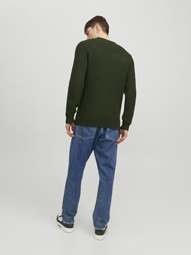 Pull en tricot col rond homme JACK & JONES Jjstandford vêtement chaud vert Mountain View XXL