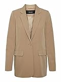 ohne Verschluss VERO MODA Damen VMZELDA L/S EXP Blazer, Taupe Gray, 36