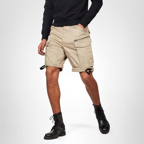 Miniatura 7 de G-Star Rovic Zip Relaxed Shorts, Pantalones Cortos Para Hombre, Beige Dune D08566-5126-239 , 26w
