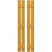 Ekena Millwork ARW401SB207X77TUH Americraft Two 3 Exterior Real Wood Spaced Board-n-Batten Shutters (Per Pair), Turmeric