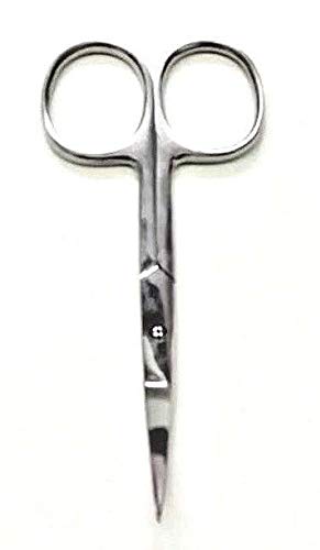 Fly Tying RAZOR SHARP Precision Fine Tip Curved Fly-Fishing Braiding Scissors - 3.5” - HQ