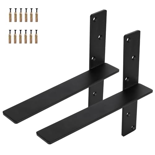 2-Pack Countertop Support Brackets 12"x11"x2", Heavy Duty Steel Metal Floating