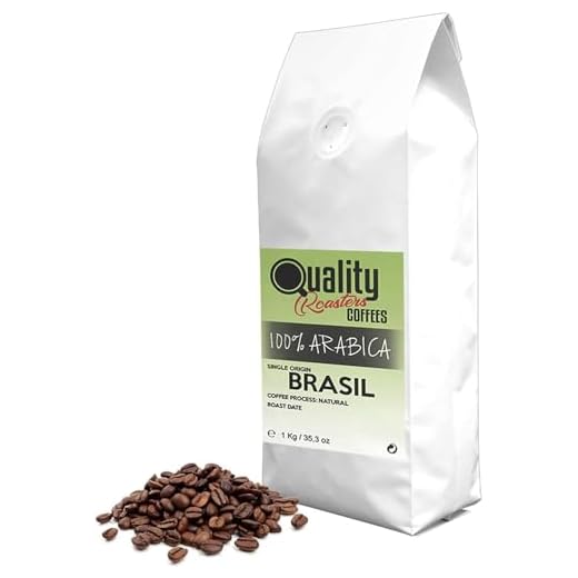 Café en grano natural. 100% Arabica. Origen único Brasil, 1kg. Tostado artesanal. Tueste medio.
