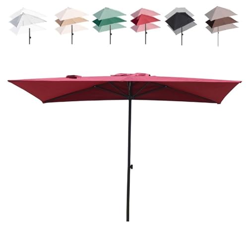 Adjustable Height Patio Umbrella 2m/2.5m/2.7m - Wall-Mounted Half Sunshade for Outdoor Garden Balcony Backyard - Perfect Sun Shelter & Shade Solution